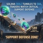 Solana (SOL) Tumbles to $80, Traders Watch Critical Support Defense