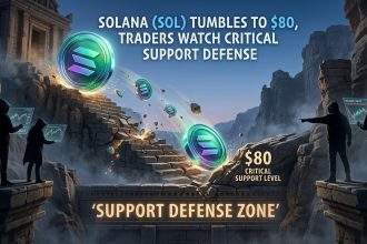 Solana (SOL) Tumbles to $80, Traders Watch Critical Support Defense